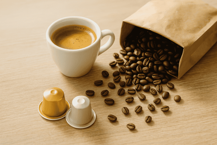 Espresso w kapsułkach kontra świeże ziarna