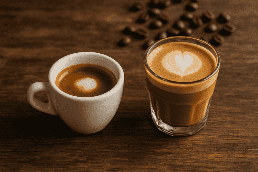 espresso macchiato i cortado