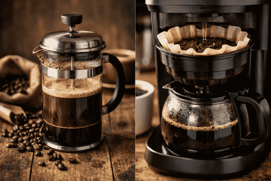 Jaka jest różnica między french press a kawą przelewową?