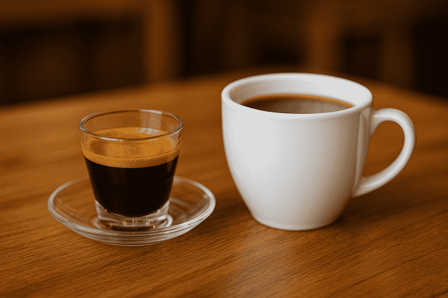 różnica między espresso a kawą przelewową