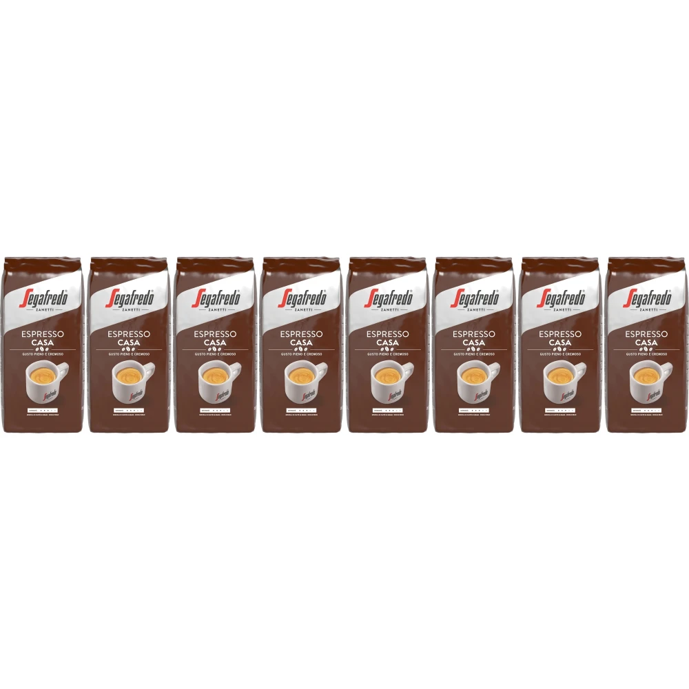 Segafredo Espresso Casa - kawa ziarnista - 8 x 1 kg