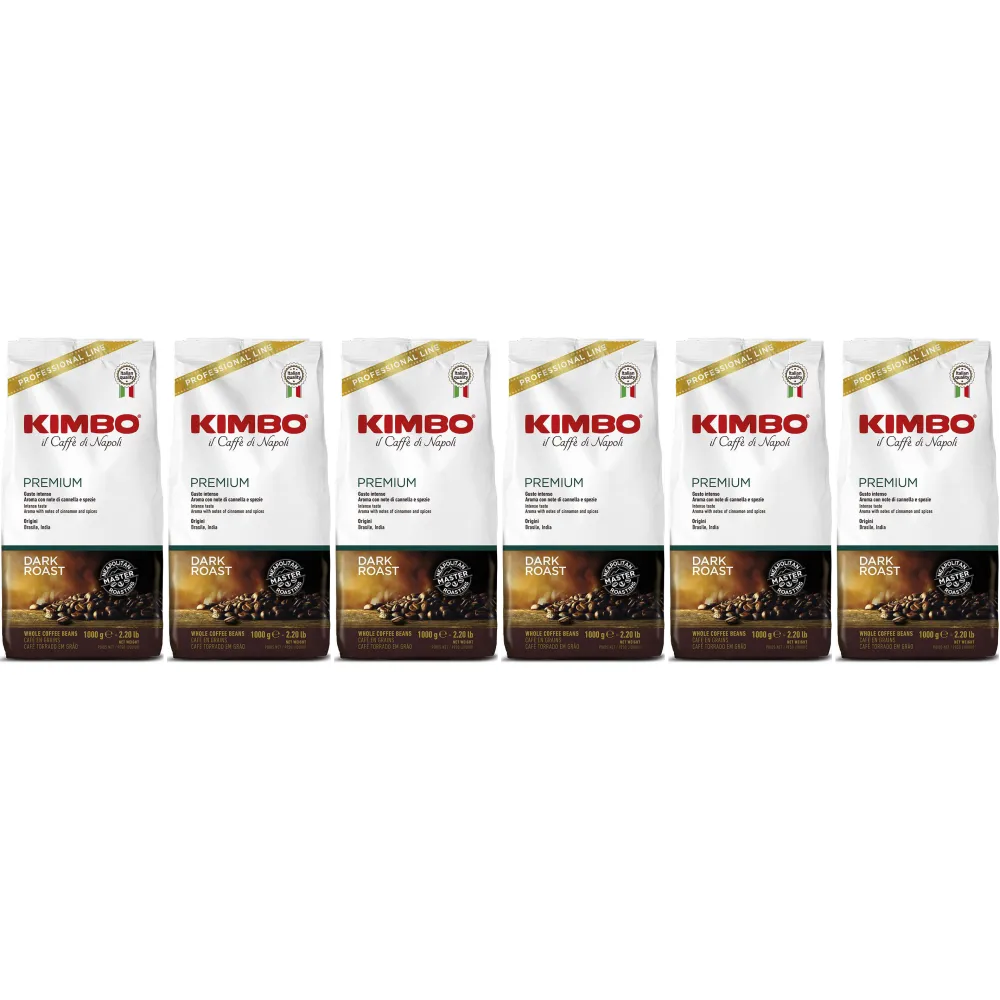 Kimbo Espresso Bar Premium - kawa ziarnista - 6 x 1 kg