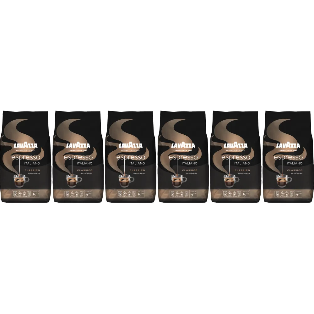 Lavazza Espresso Italiano - ziarna kawy - 6 x 1 kilogram