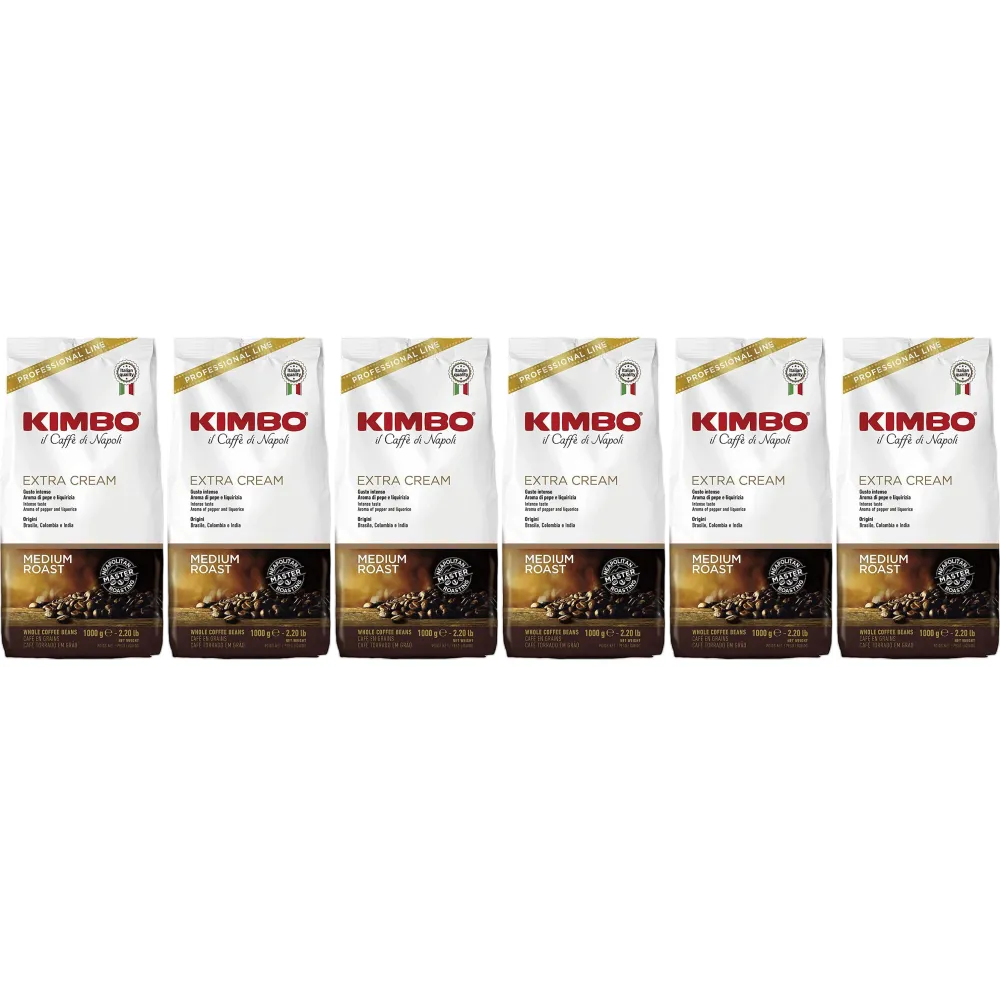 Kimbo Espresso Bar Extra Cream - kawa ziarnista - 6 x 1 kg