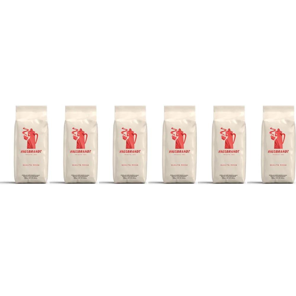 Caffè Hausbrandt Qualità Rossa - kawa ziarnista - 6 x 1 kg