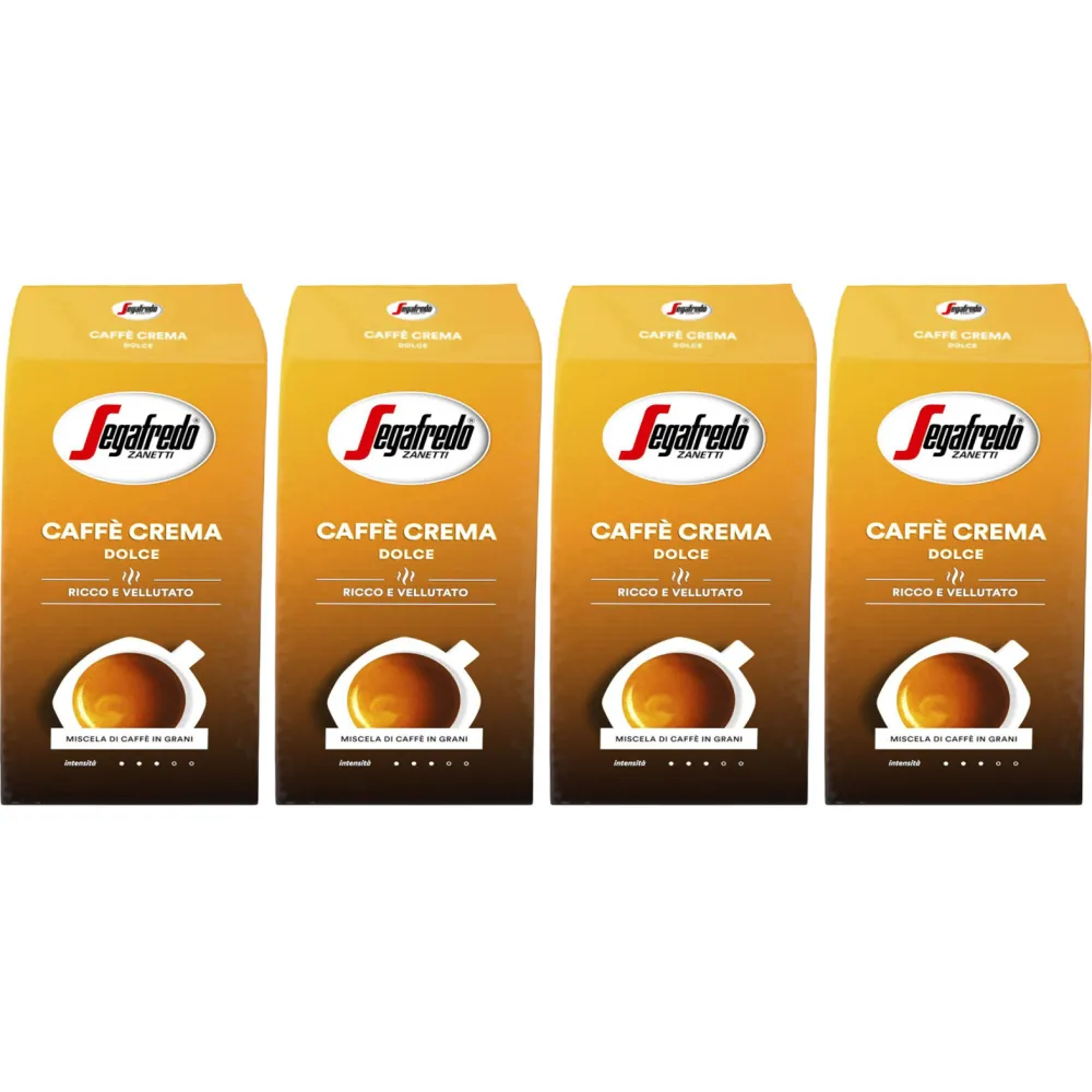 Segafredo Caffè Crema Dolce - Kawa ziarnista - 4 x 1 kg