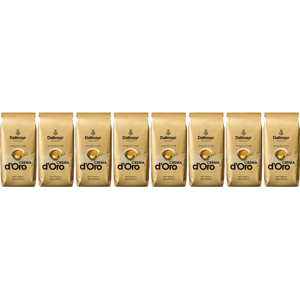 Dallmayr Crema d'Oro mild & fine - kawa ziarnista - 8 x 1 kg