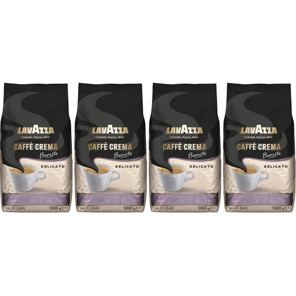Lavazza Caffè Crema Barista Delicato - kawa ziarnista - 4 x 1 kilogram