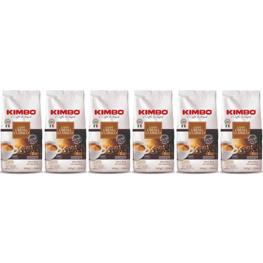 Kimbo Caffé Crema Classico - kawa ziarnista - 6 x 1 kilogram