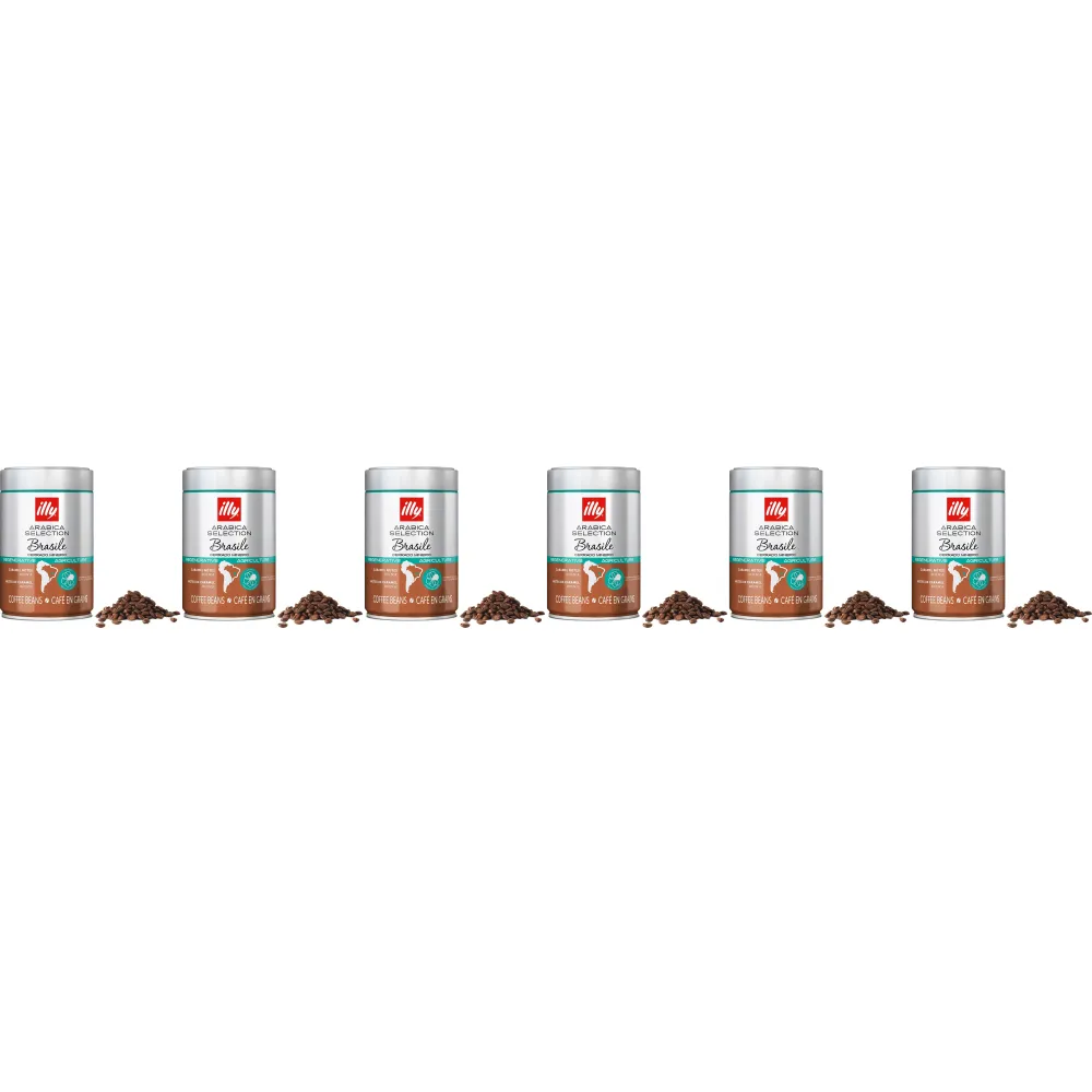 illy Arabica Selection Brazil Cerrado Mineiro - kawa ziarnista - 6 x 250 gramów