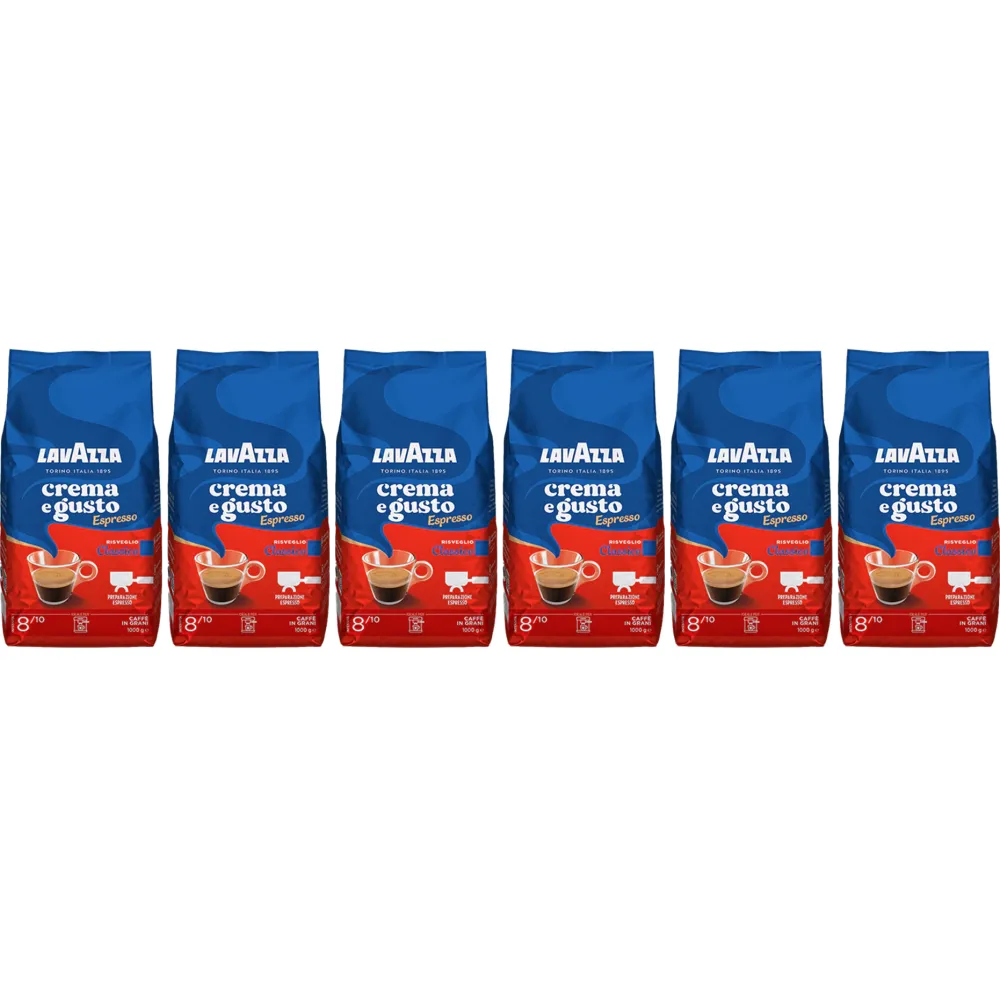 Lavazza Crema e Gusto Espresso Classico - kawa ziarnista - 6 x 1 kg