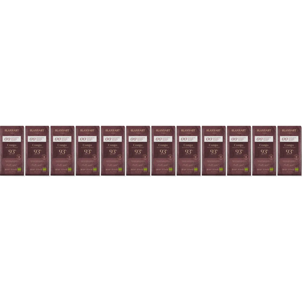 Blanxart - Congo 0,0% dodanych cukrów - 12 x 93% ciemna czekolada (organiczna)