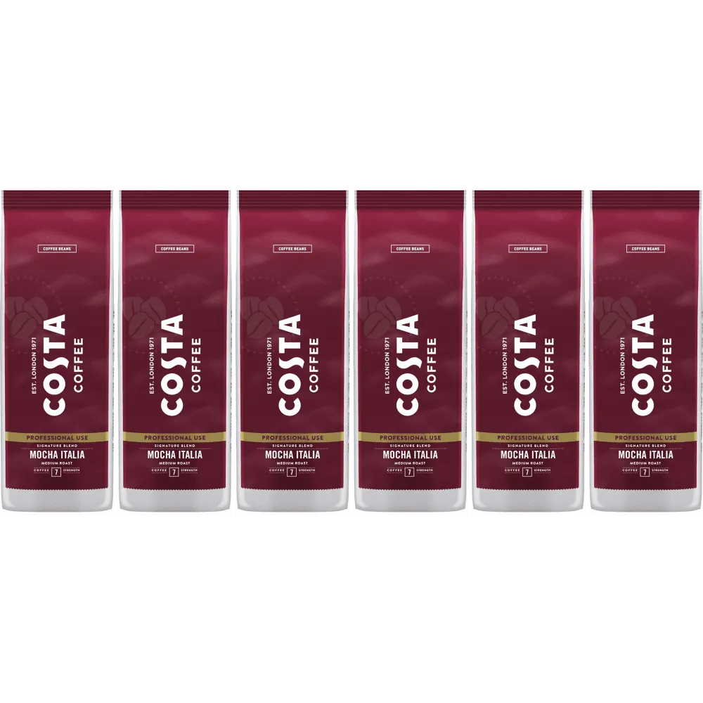 Costa Coffee Professional Mocha Italia Medium Roast - kawa ziarnista - 6 x 1 kg