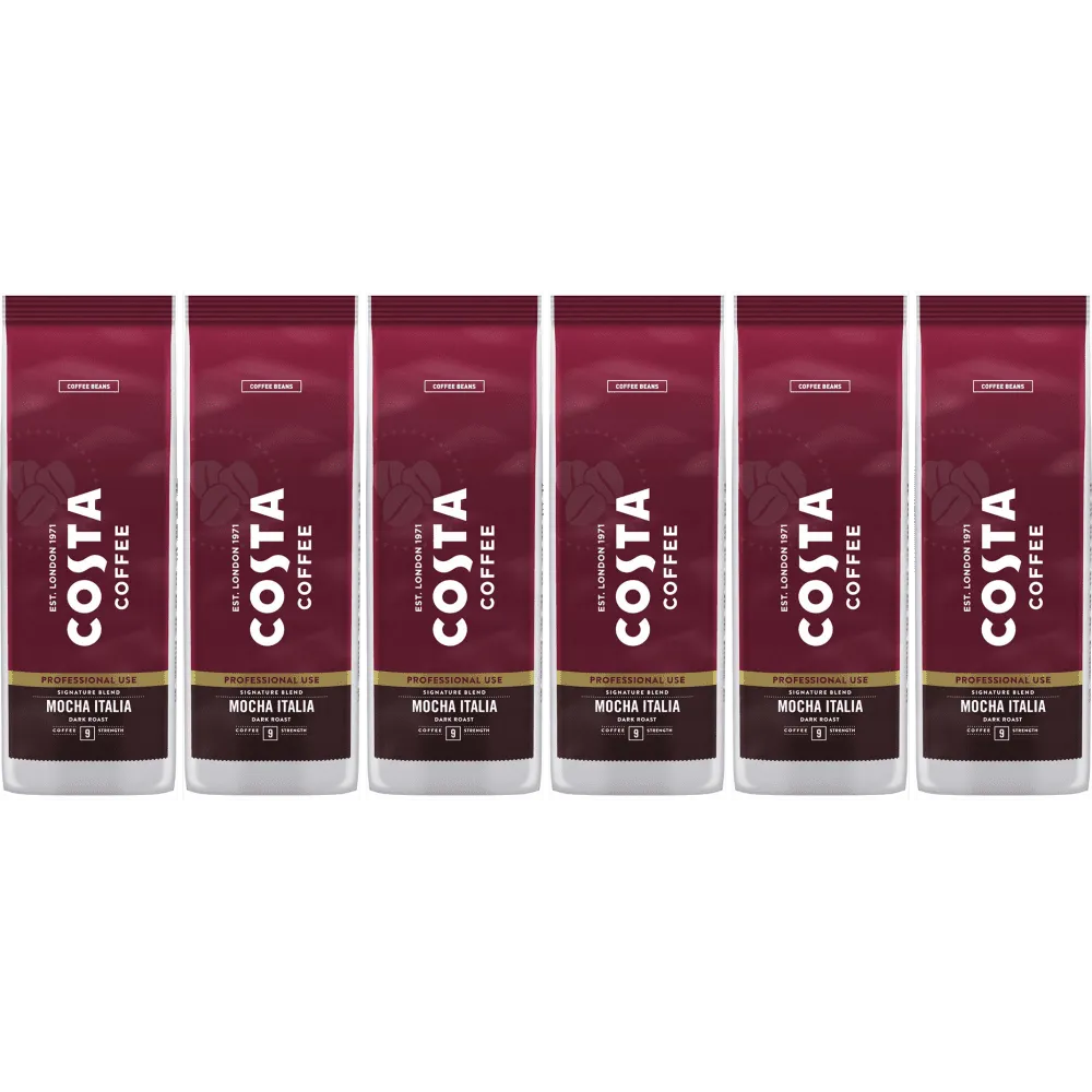 Costa Coffee Professional Mocha Italia Dark Roast - kawa ziarnista - 6 x 1 kg