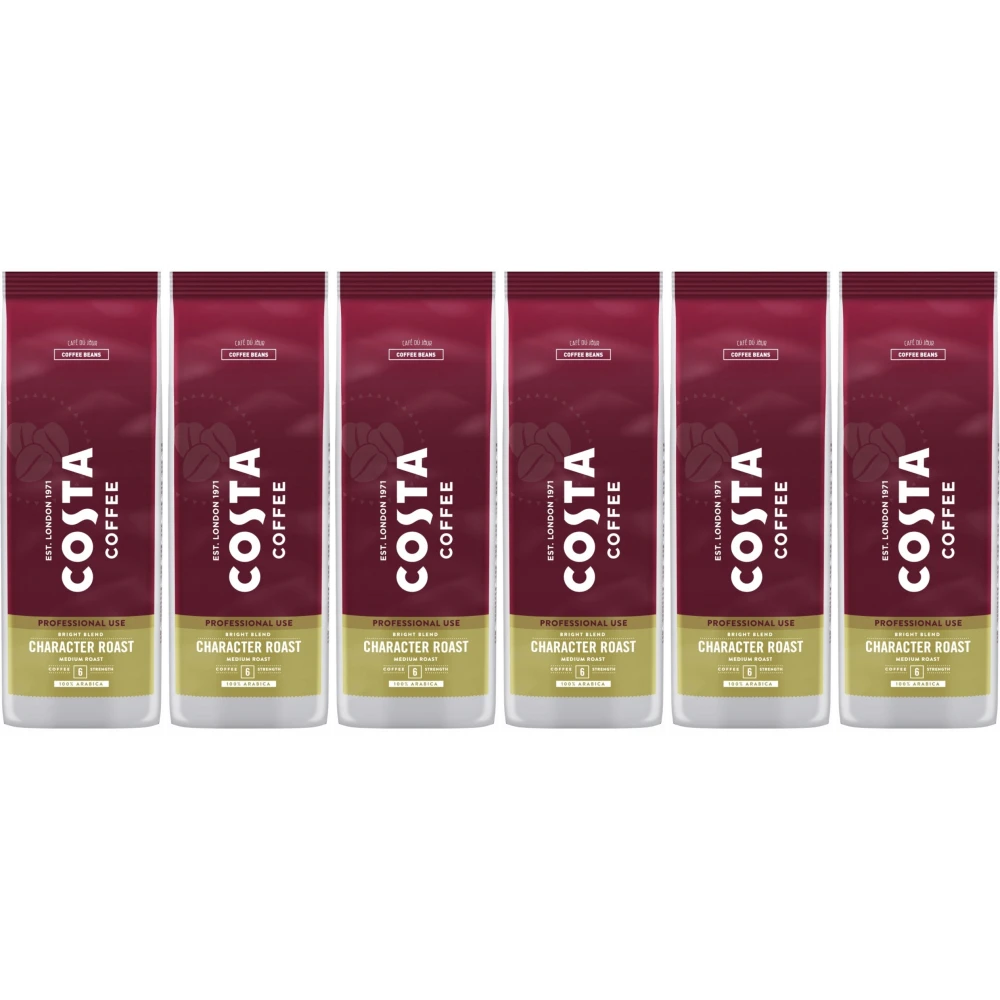Costa Coffee Character Bright Blend Średni Palenisko - ziarna kawy - 6 x 1 kilogram