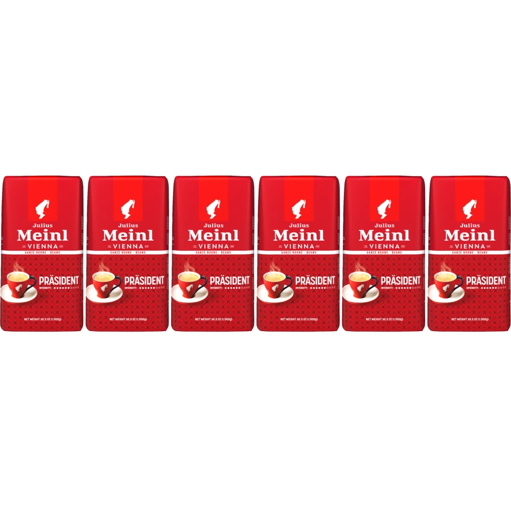 Julius Meinl Präsident - kawa ziarnista - 6 x 1 kg