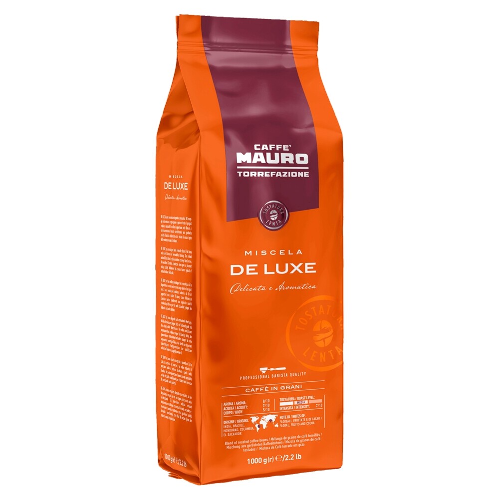 Caffè Mauro De Luxe - ziarna kawy - 6 x 1 kilogram