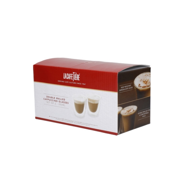 La Cafetière - Szklanki do cappuccino z podwójnymi ściankami - 2 szt