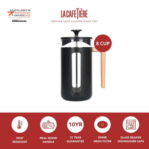 La Cafetière - Pisa kawiarka czarna - 8 filiżanek