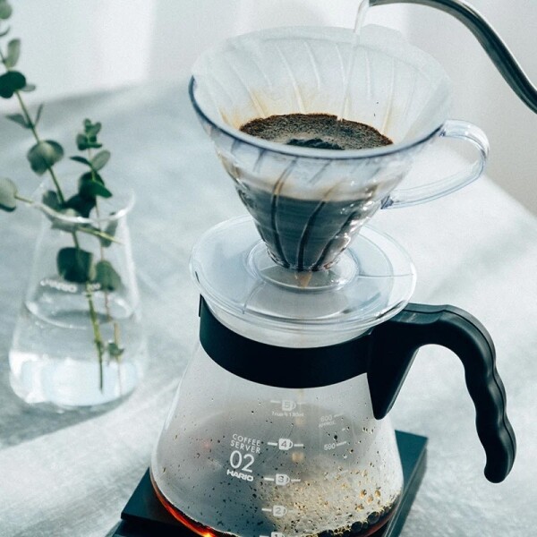 Hario V60 - Zaparzacz do kawy, dzbanek na kawę, filtry do kawy & miarka - Zestaw pełny