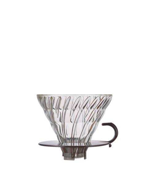 Hario V60 dripper - szklany, czarny, rozmiar 02