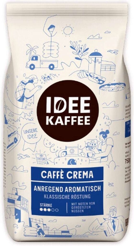 Idee Kaffee Caffè Crema - kawa ziarnista - 750 gramów