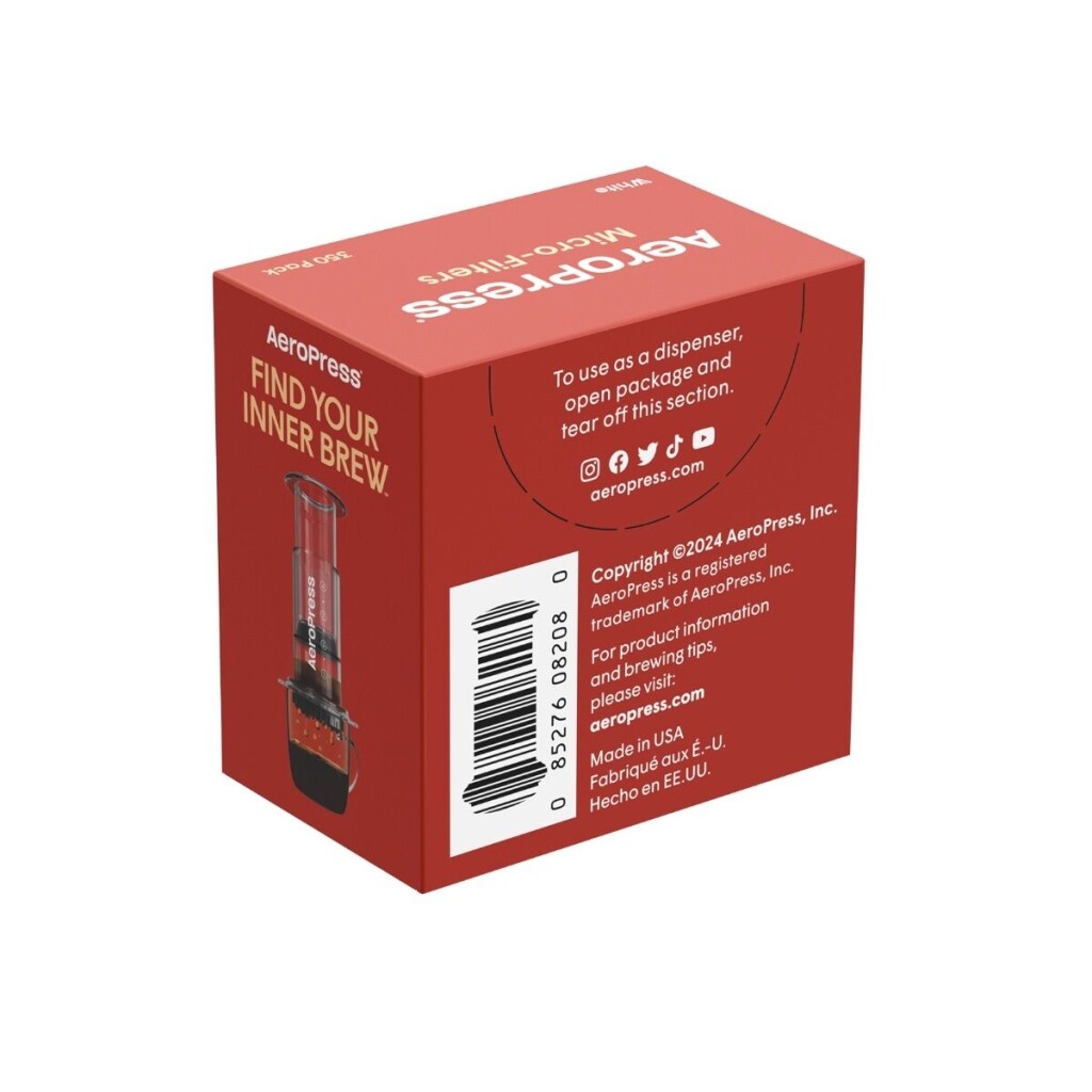 Bok opakowania mikrofiltrów do AeroPress GO