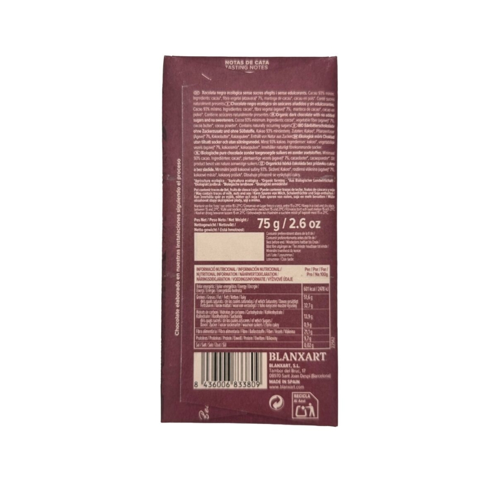 Wegański i bezglutenowy baton z gorzkiej czekolady z Konga o zawartości 93% kakao