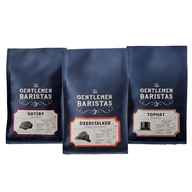 The Gentlemen Baristas Espresso Starter Pack - ziarna kawy - 3 x 250 gramów