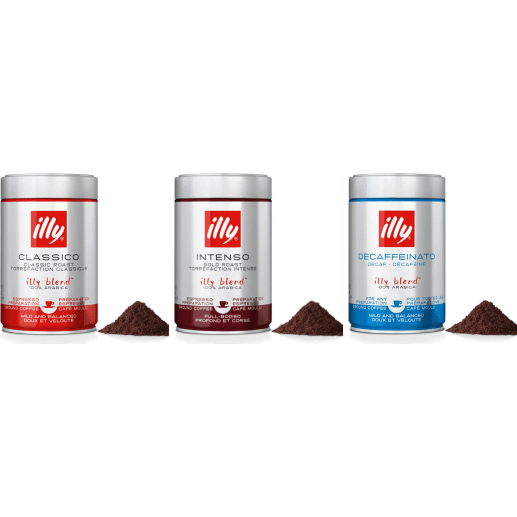 illy Zestaw Degustacyjny Espresso z Bezkofeinową - kawa mielona - 3 x 250 gramów