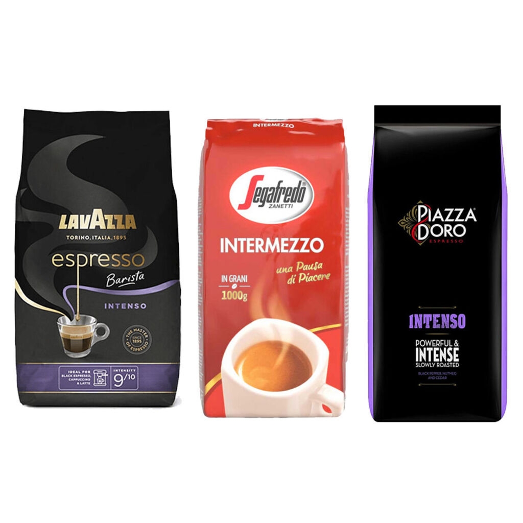 Zestaw kaw „Extra Espresso” – ziarna kawy – 3 × 1 kg