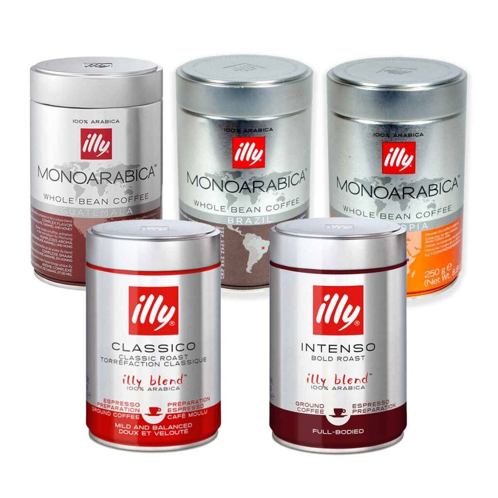 illy sample pack - kawa ziarnista - 5 x 250g