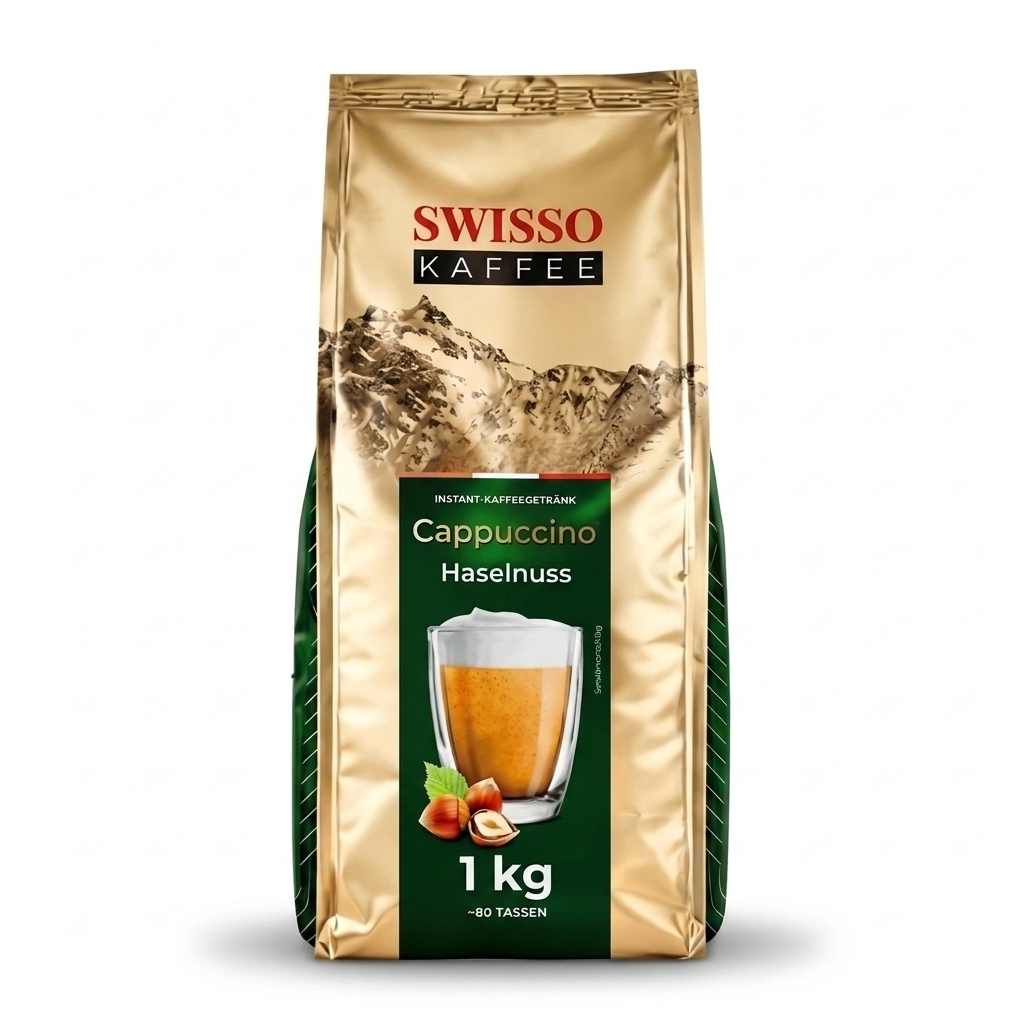 Swisso Kaffee Cappuccino Orzechowe - cappuccino rozpuszczalne - 1 kg