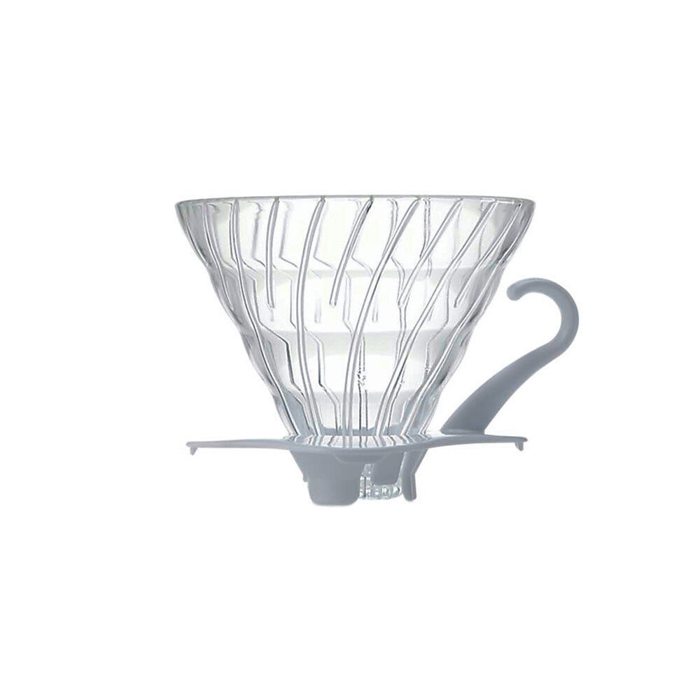 Hario V60 dripper - szkło z białym uchwytem - rozmiar 02 (VDG-02W)