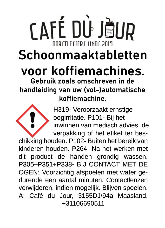 Tabletka czyszcząca Café du Jour 1 gram