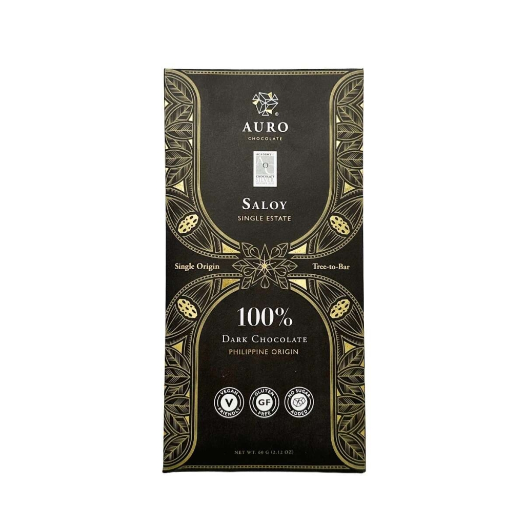 Ciemna tabliczka czekolady o smaku saloy marki Auro