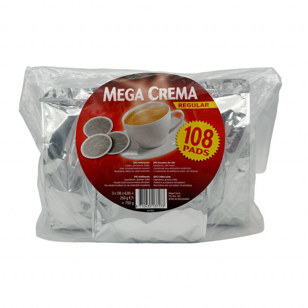 Mega Crema Regular - kapsułki z kawą - 108 sztuk