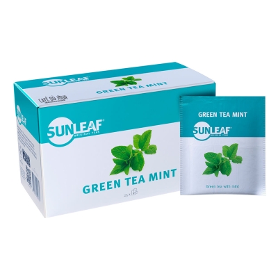 Zielona herbata miętowa - Sunleaf - 25 torebek herbaty