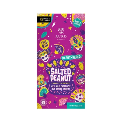 Auro - Salted Peanut - 47% roślinna czekolada mleczna