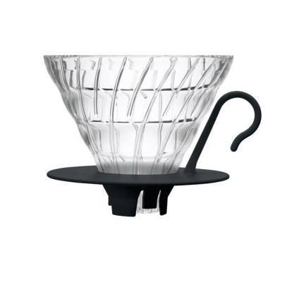 Hario V60 dripper - szkło czarne - rozmiar 02