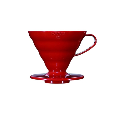 Dripper Hario V60 - plastikowy czerwony - rozmiar 02