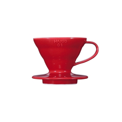 Dripper Hario V60 - porcelanowy czerwony - rozmiar 01