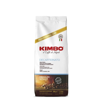 Kimbo Decaffeinato - kawa ziarnista - 500 gramów