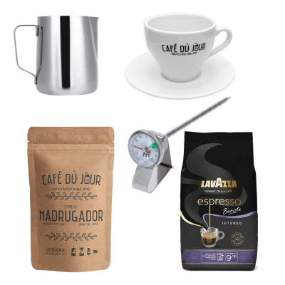 Zestaw startowy - Cappuccino - akcesoria i 2 kg ziaren kawy