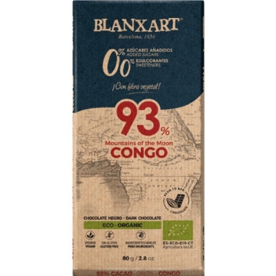 Blanxart - Kongo 0,0% dodatku cukrów - 93% ciemnej czekolady