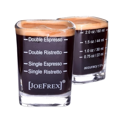 Szklanka do espresso JoeFrex - z oznaczeniami do ustawienia ekspresu - 1 szt