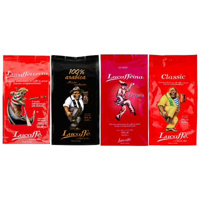 Pakiet degustacyjny Lucaffé - kawa ziarnista - 4 x 700 gramów