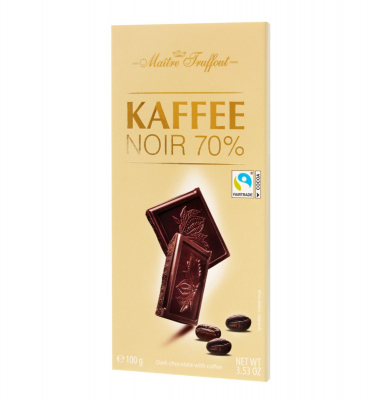 Ciemna czekolada 70% - z kawą - 100 gramów
