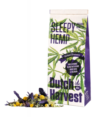 Sleepy Hemp - herbata Hemp & Herb Blend 40 g - herbata sypka Dutch Harvest