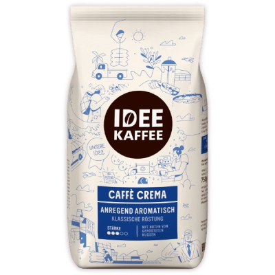 Idee Kaffee Caffè Crema - kawa ziarnista - 750 gramów